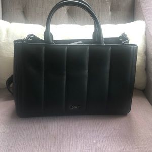 DKNY NWOT, Quilted Leather Cross-Body Bag.